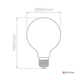 Lâmpada LED Balloon G95 Filamento Milky E27 7W 3000K (quente) · Stella · STH20216/30 — foto 2