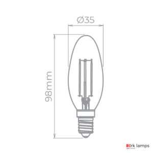 Lâmpada LED Vela Lisa Filamento E14 2,5W 127V 200LM 2700K (quente) · Stella · STH20301/27 — foto 2