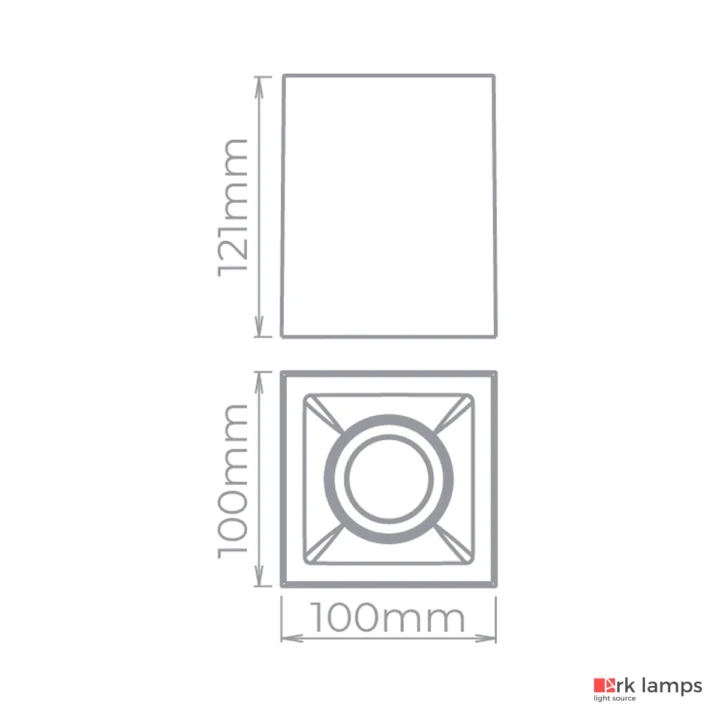 Luminária Spot Plafon de Sobrepor Direcionável Square Out Dicroica Mr16 · Stella · STH20915BR — foto 3