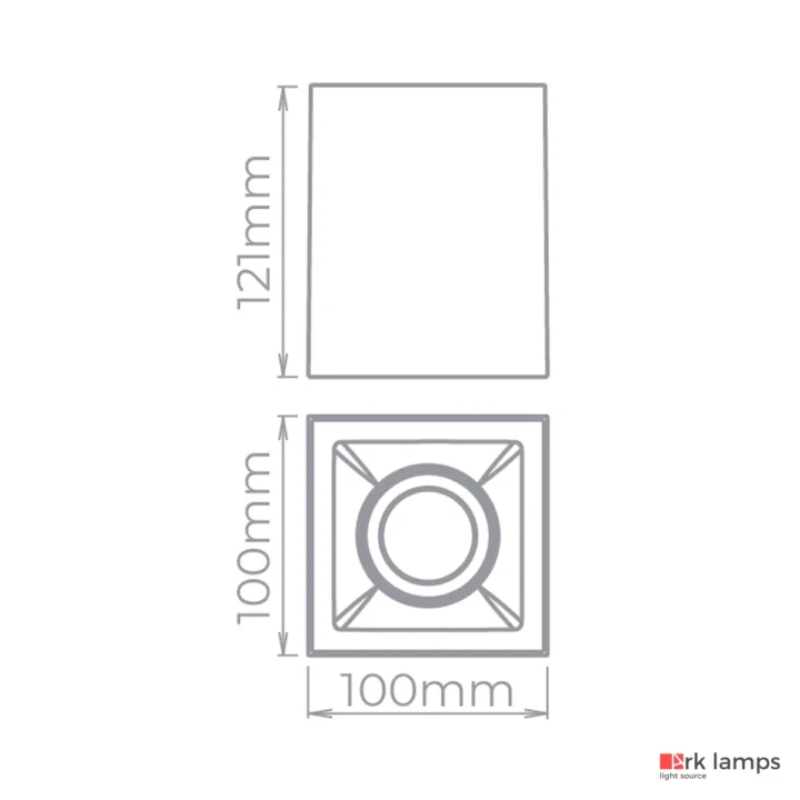 Luminária Spot Plafon de Sobrepor Direcionável Square Out Dicroica Mr16 · Stella · STH20915PTO — foto 3