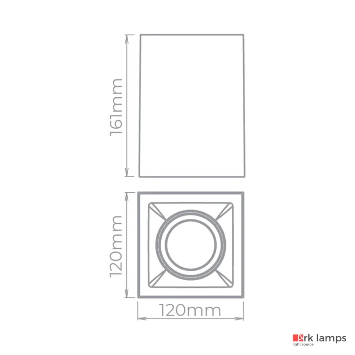 Luminária Spot Plafon de Sobrepor Direcionável Square Out Par20 E27 · Stella · STH20920BR — foto 3