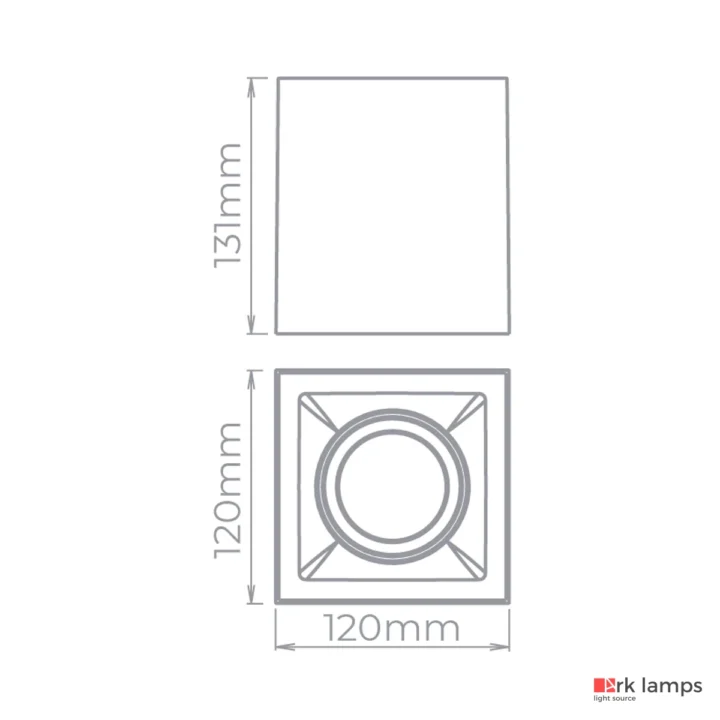 Luminária Spot Plafon de Sobrepor Direcionável Square Out Ar70 Gu10 · Stella · STH20930PTO — foto 3