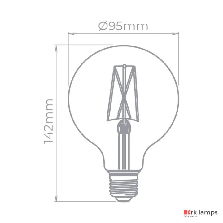 Lâmpada LED Balloon G95 Vintage E27 2W 2400K (quente) · Stella · STH6336/24 — foto 2
