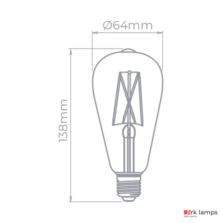 Lâmpada LED St64 Vintage E27 2W 2400K (quente) · Stella · STH6338/24 — foto 2