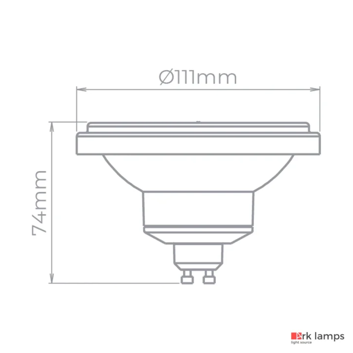 Lâmpada AR111 LED GU10 Stella EVO BDT 12W 24° 720lm 2700K branco quente — STH6446/27 · Stella — foto 2