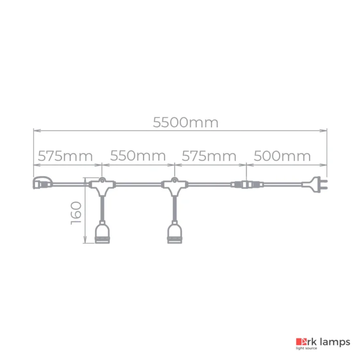 Cordão de Luz Cabo Porta-lâmpadas Hang · Stella · STH7099 — foto 3