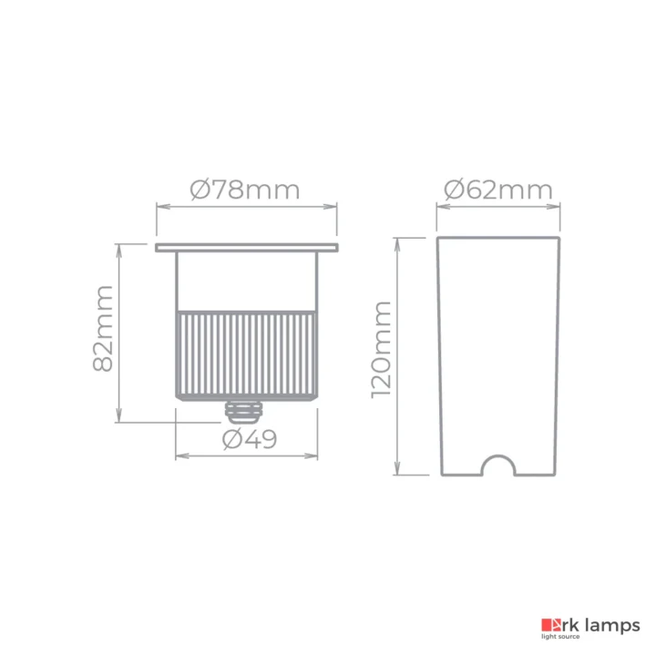 Embutido de Solo Focco Inox Redondo 10W 640LM 30° 3000K (quente) · Stella · STH8707/30 — foto 3