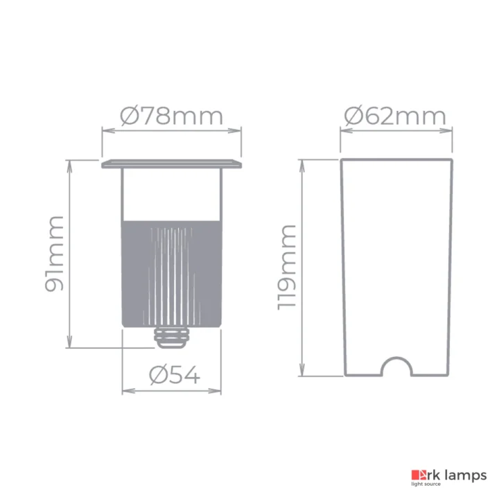 Embutido de Solo Focco Grid LED 10W 400LM 12° 3000K (quente) · Stella · STH8717/30 — foto 3