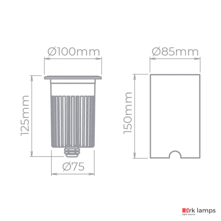 Embutido de Solo Focco Grid LED 18W 800LM 12° 3000K (quente) · Stella · STH8719/30 — foto 3