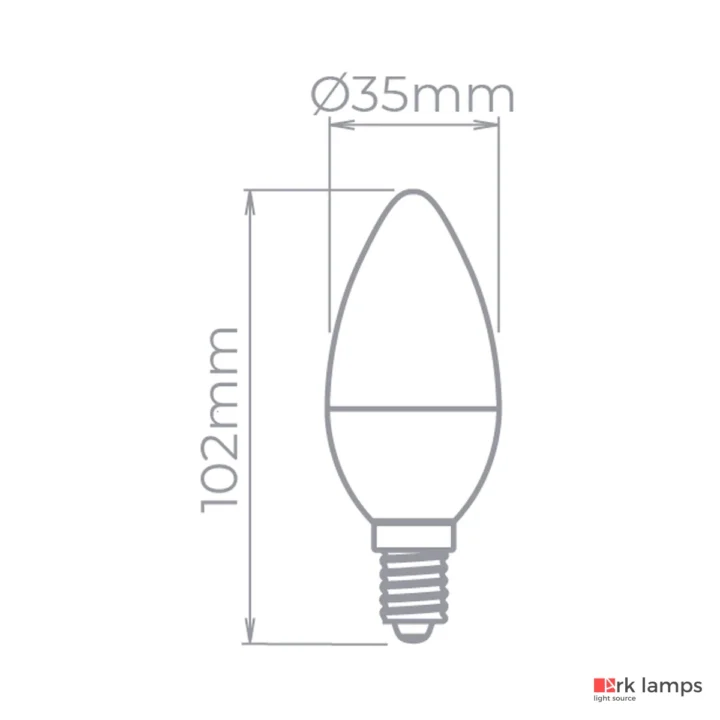 Lâmpada LED Vela Fosca E14 3W 250LM 3000K (quente) · Stella · STH9300/30 — foto 2