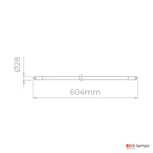 Lâmpada LED Tubular LED T8 Base G13 60CM 9W 900LM 3000K (quente) · Stella · STH9607/30 — foto 3