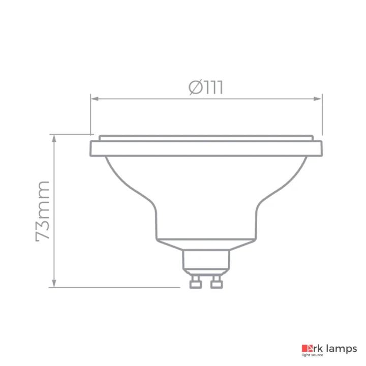Lâmpada AR111 LED GU10 Stella PRO 11W 10° 700lm 2700K branco quente — STL21422/27 · Stella — foto 3
