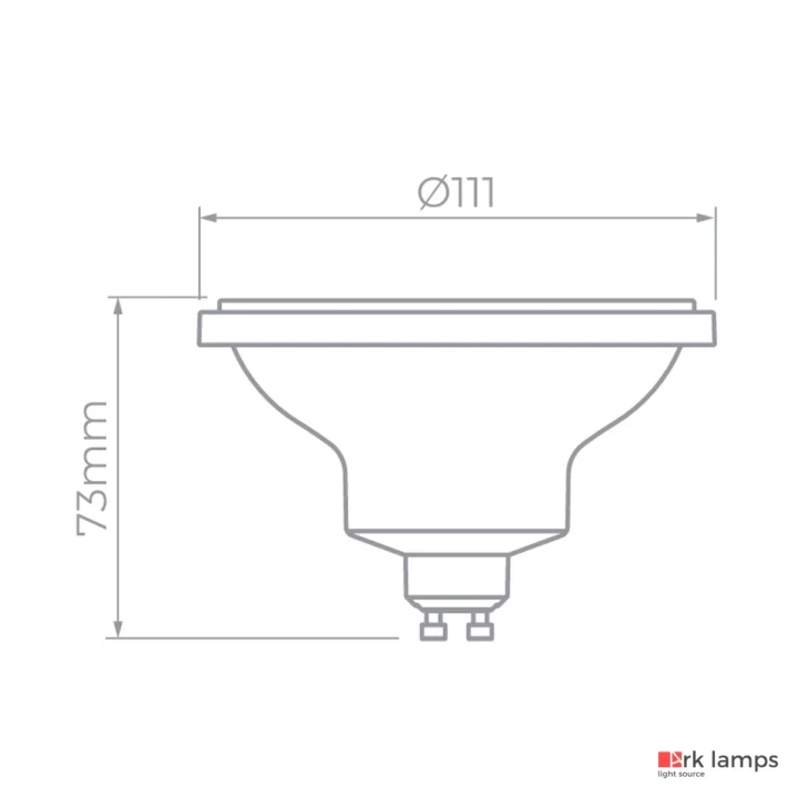 Lâmpada AR111 LED GU10 Stella PRO 11W 10° 720lm 3000K branco quente — STL21422/30 · Stella — foto 3