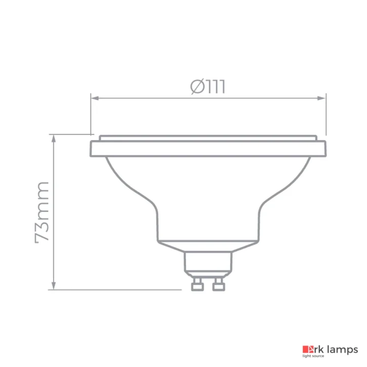 Lâmpada AR111 LED GU10 Stella PRO 11W 24° 700lm 2700K branco quente — STL21423/27 · Stella — foto 3