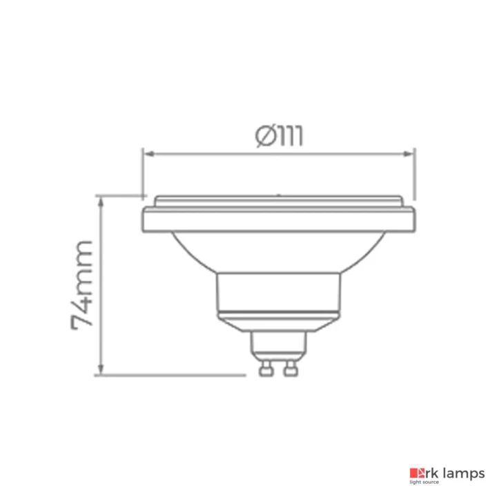 Lâmpada AR111 LED GU10 Stella ECO 11W 24° 950lm 2700K branco quente — STL23444/27 · Stella — foto 3