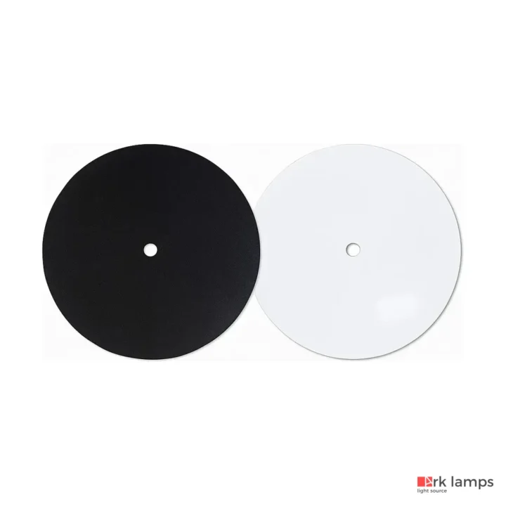 Canopla reta preta e branca de 12,50cm para perfil de LED pendente