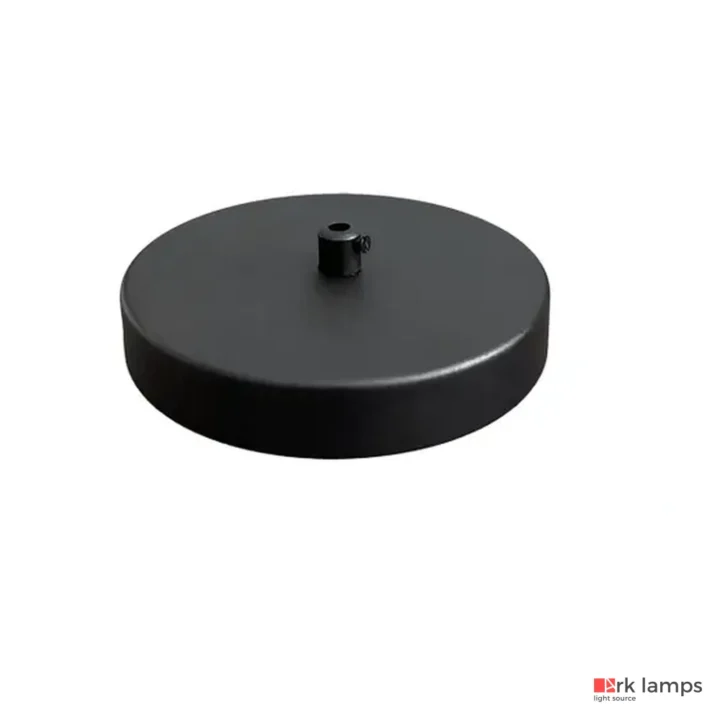 Canopla redonda preta do kit pendente para perfil de LED