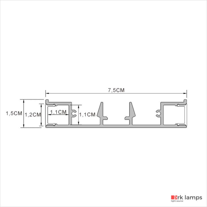 Perfil LED Arandela 1.5×7.5cm — foto 10