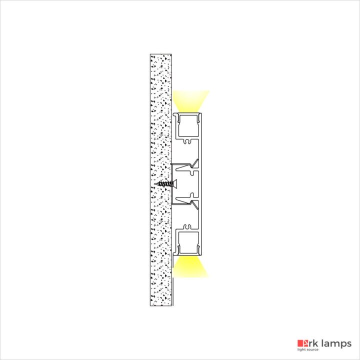 Perfil de LED Wall Duo 15×75mm Ark Modular · Ark Lamps · ARK-ML403 — foto 4