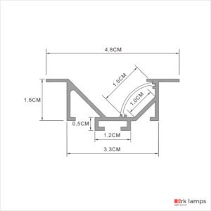 Perfil LED Embutir 4.8×1.6cm — foto 2