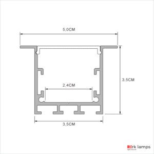 Perfil de LED Standard Black (fumê) 50×35mm Ark Modular · Ark Lamps · ARK-ML107 — foto 3