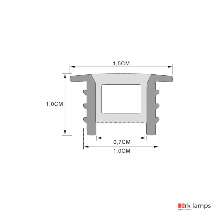 Perfil LED Flexível Embutir 1.5×1cm — foto 2