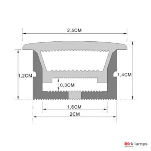 Perfil LED Flexível Embutir 2.5×1.4cm — foto 2