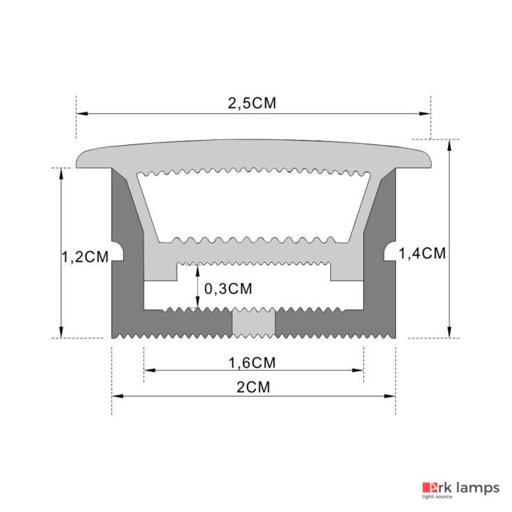 Perfil LED Flexível Embutir 2.5×1.4cm — foto 2