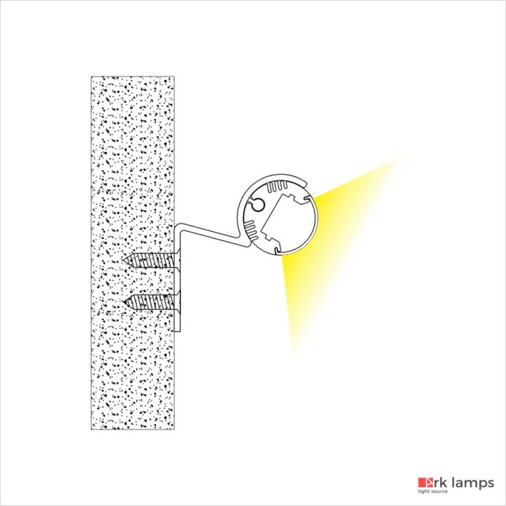 Perfil LED Arandela 2.1×2.1cm — foto 3