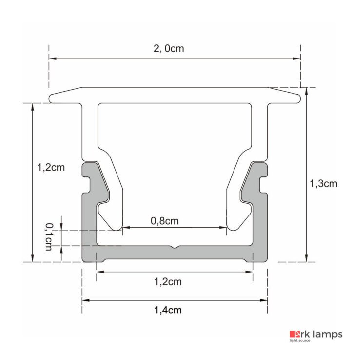 Perfil LED Embutir Marcenaria 2×1.3cm — foto 2