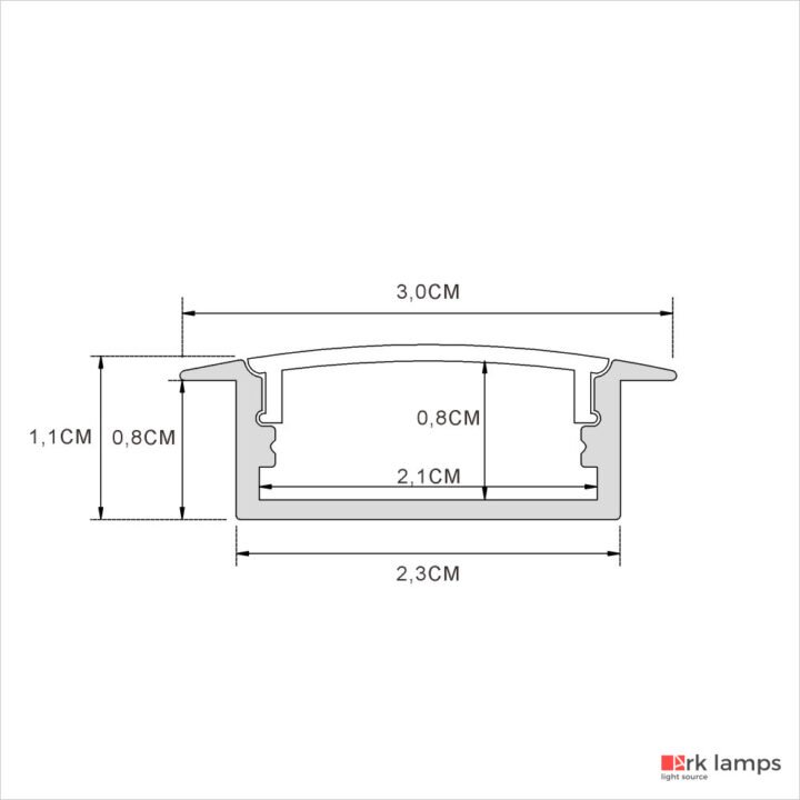 Perfil LED Embutir Marcenaria 3×1.1cm — foto 10