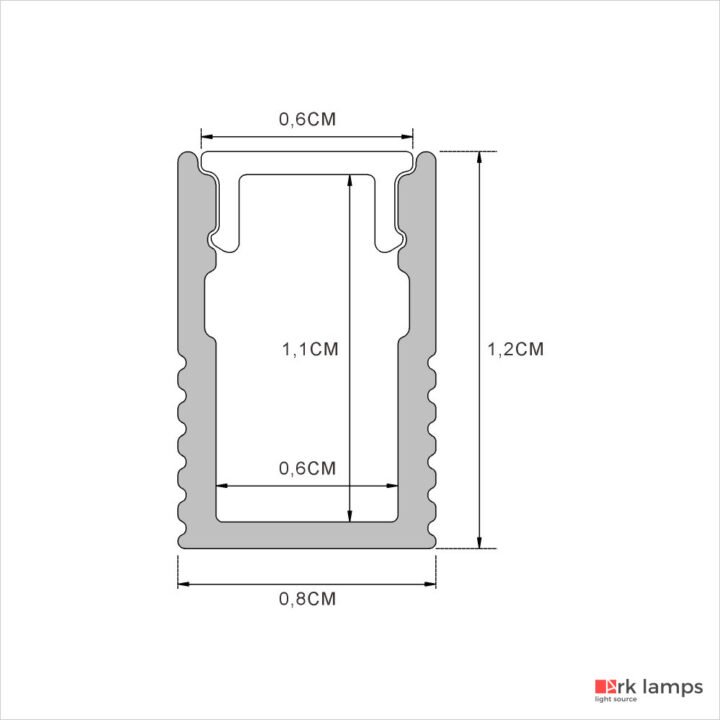 Perfil LED Sobrepor Marcenaria / Prateleira 0.8×1.2cm — foto 12