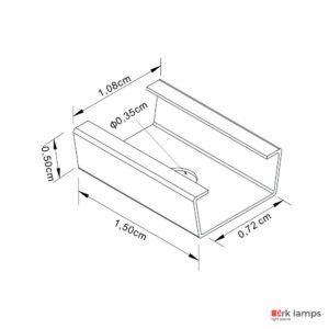 Perfil LED Sobrepor Marcenaria / Prateleira 0.8×1.2cm — foto 2