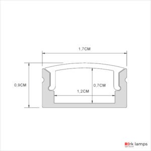 Perfil de LED Micro Slim Black (fumê) 17×9mm Ark Modular · Ark Lamps · ARK-ML221 — foto 2