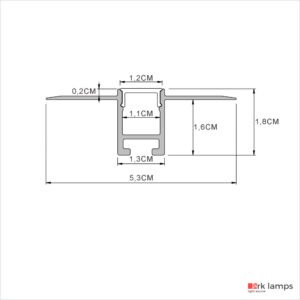 Perfil LED Embutir No Frame 5.3×1.9cm — foto 2
