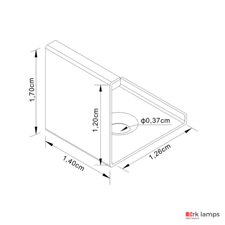 Perfil LED Sobrepor Sanca e Canto 1.6×1.6cm — foto 2
