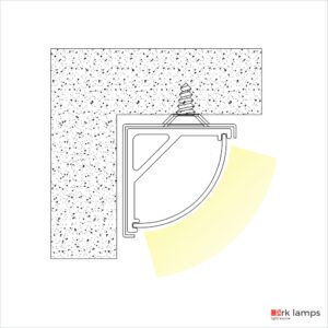 Perfil LED Sobrepor Sanca e Canto 1.6×1.6cm — foto 3
