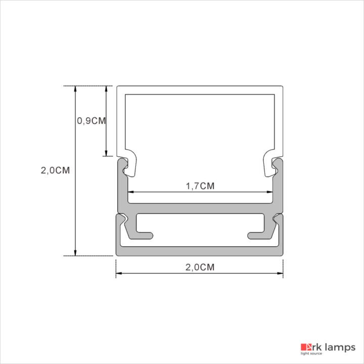 Perfil LED Sobrepor 2×2cm — foto 2