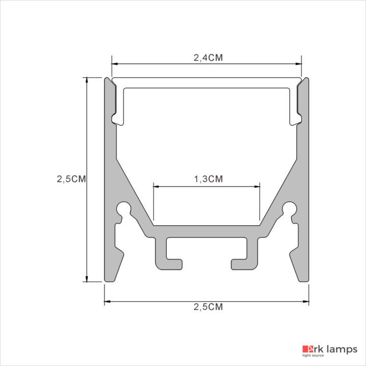 Perfil LED Sobrepor 2.5×2.5cm — foto 16