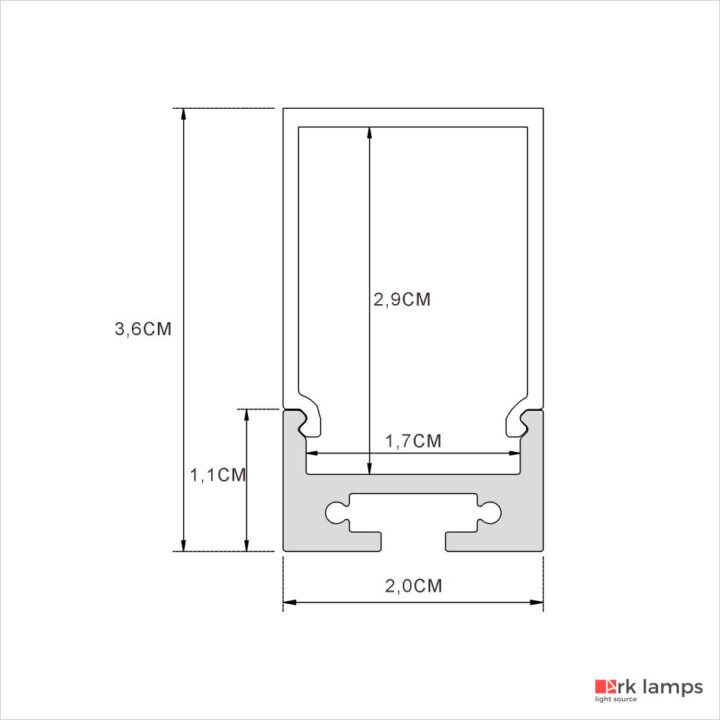 Perfil LED Sobrepor 2×3.6cm — foto 13