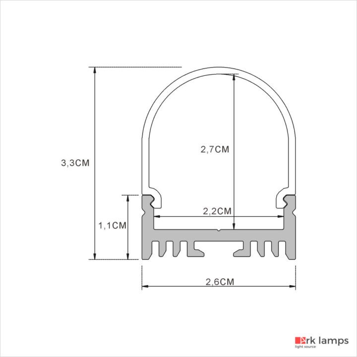 Perfil LED Sobrepor 2.5×3.3cm — foto 5
