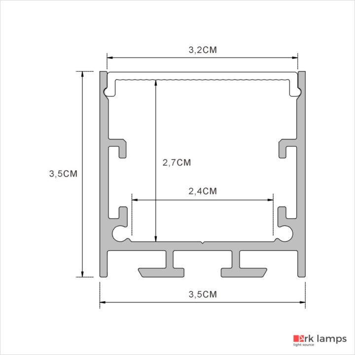 Perfil LED Sobrepor 3.5×3.5cm — foto 14