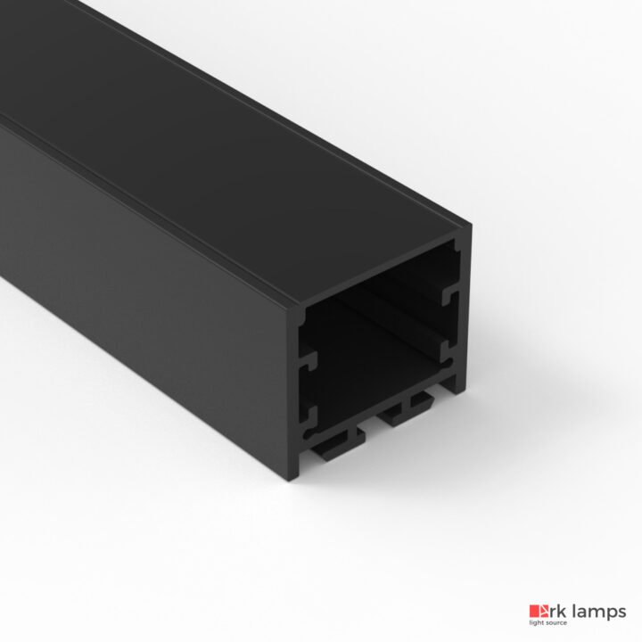 Perfil LED Sobrepor Difusor Black 3.5×3.5cm | Ark Lamps – PL210