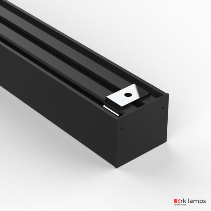 Perfil LED Sobrepor Difusor Black 3.5×3.5cm | Ark Lamps – PL210