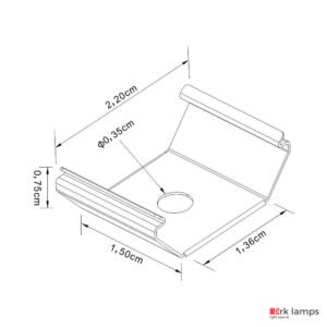 Perfil LED Sobrepor Difusor Black 3.5×3.5cm | Ark Lamps – PL210
