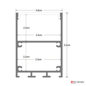 Perfil LED Sobrepor 3.6×5cm — foto 2