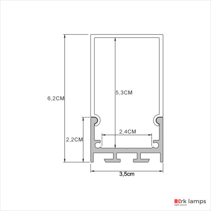 Perfil LED Sobrepor 3.5×6.2cm — foto 12