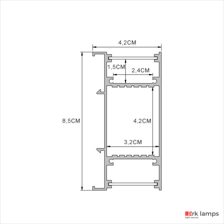 Perfil LED Arandela 4.2×8.5cm — foto 10