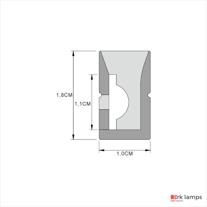 Perfil LED Flexível Sobrepor 1×1.8cm — foto 2