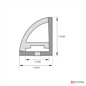 Perfil LED Flexível Sobrepor 1.6×1.6cm — foto 2